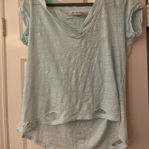 FREE PEOPLE DISTRESSED TEE